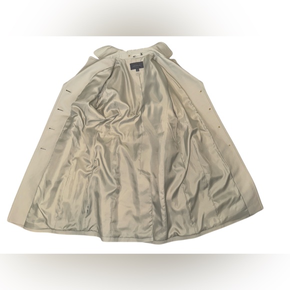 Ann Taylor Fully Lined Cream Trench Coat #250 - Picture 3 of 5